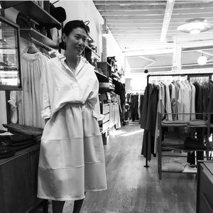 Blush Full Midi-Length Skirt